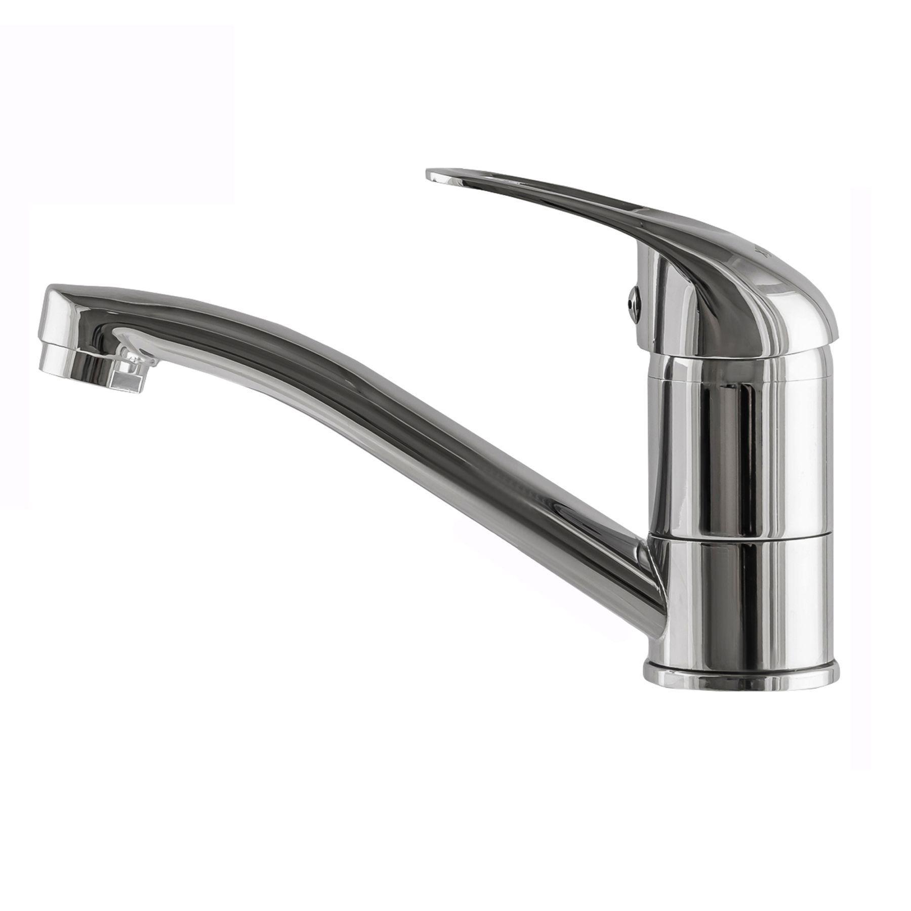 Змішувач для умивальника EcoMix ELIT EM-N-103M-WH-1 поворотній 15см (без Шлангів)